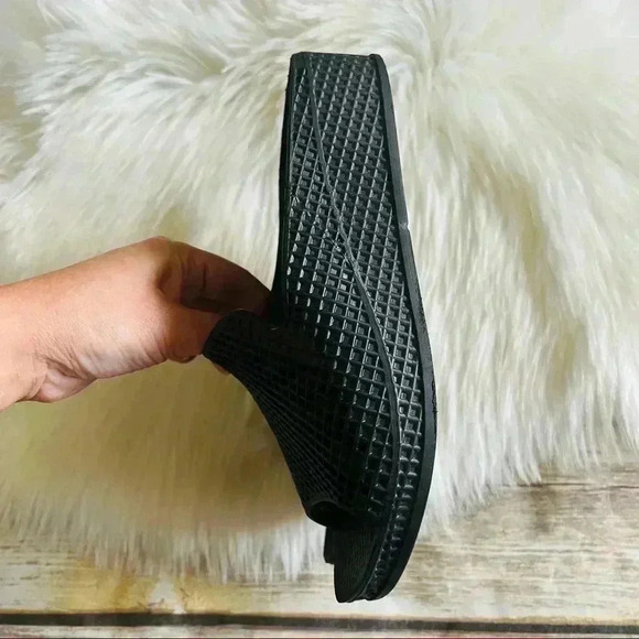 Jeffrey Campbell Fling 2 Black Slide Wedges Sandals Shoes Sz 7 - Picture 9 of 10